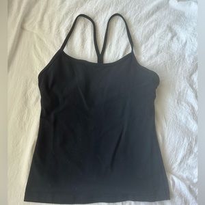 Lululemon Black Power Y Tank Size 6 EUC